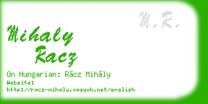 mihaly racz business card